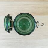 Bocal en verre vert solidex 1l h18cm