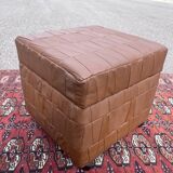 Leather ottoman chest