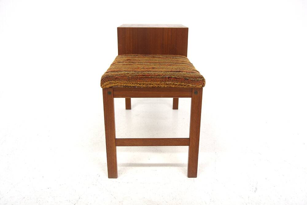 Scandinavian teak telephone bench, Sweden, 1960