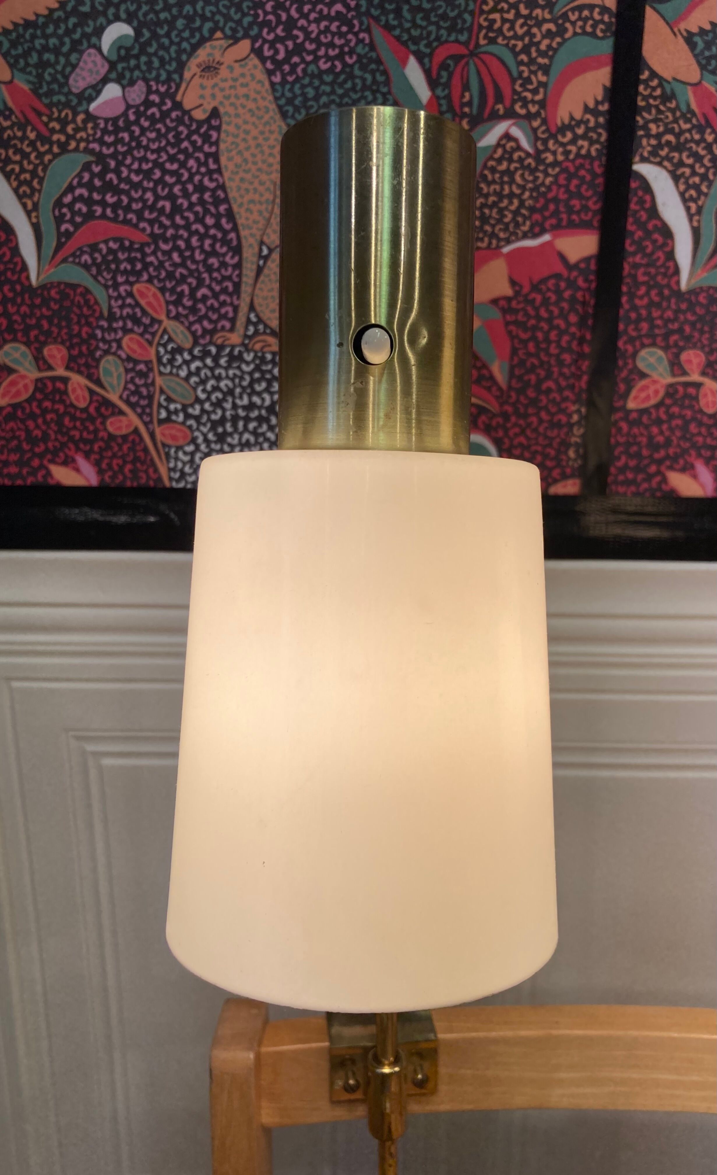 Pair of large modulable industrial lamps 1950.