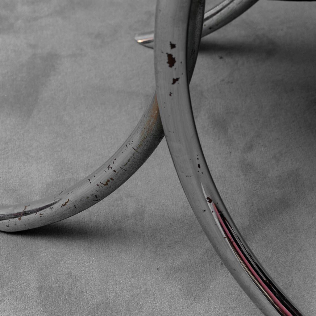 Set of 6 eco-leather metal wick style 70s vintage modern