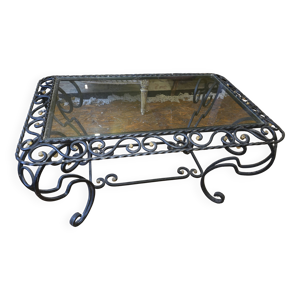 Table basse en fer forgé