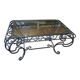 Wrought iron coffee table