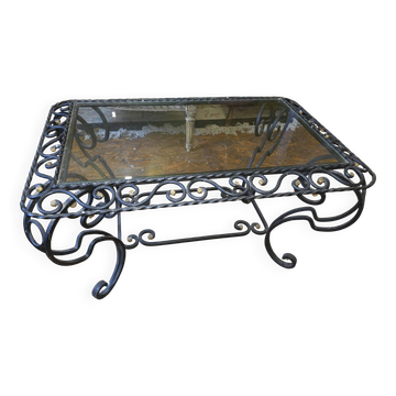 Table basse en fer forgé