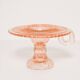 Pale pink glass candlestick mid-century, Europe, 1960s