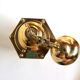 Golden hanging lamp with bevelled glasses