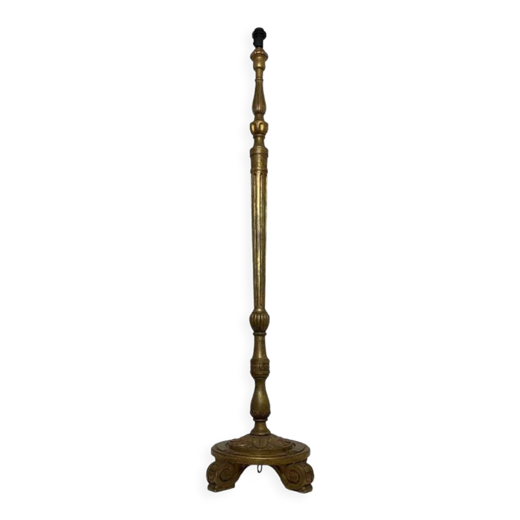 Lampadaire en bois doré début XXe