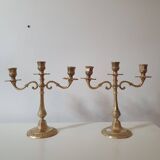 2 brass candlesticks