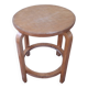 Vintage curved wooden stool