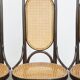 Lot de 4 chaises hautes vintage en bois courbé « Long John » de Thonet