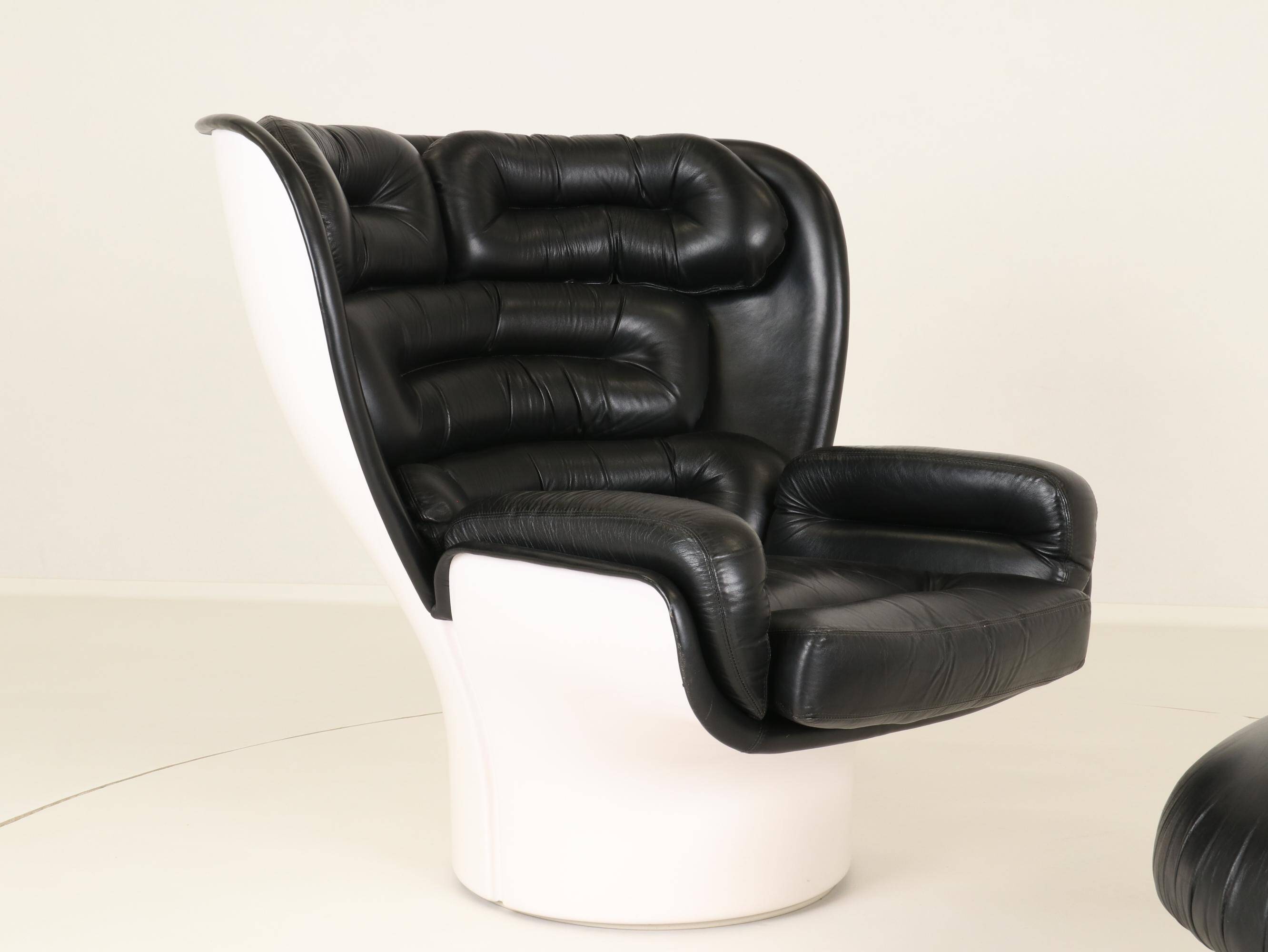 Elda Chair and Ottoman by Joe Colombo for Comfort, Italy, 1970s