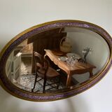 Art Deco oval mirror