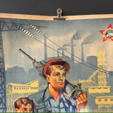 Poster Communist Propaganda Comrades Proletariat Lenin 1950