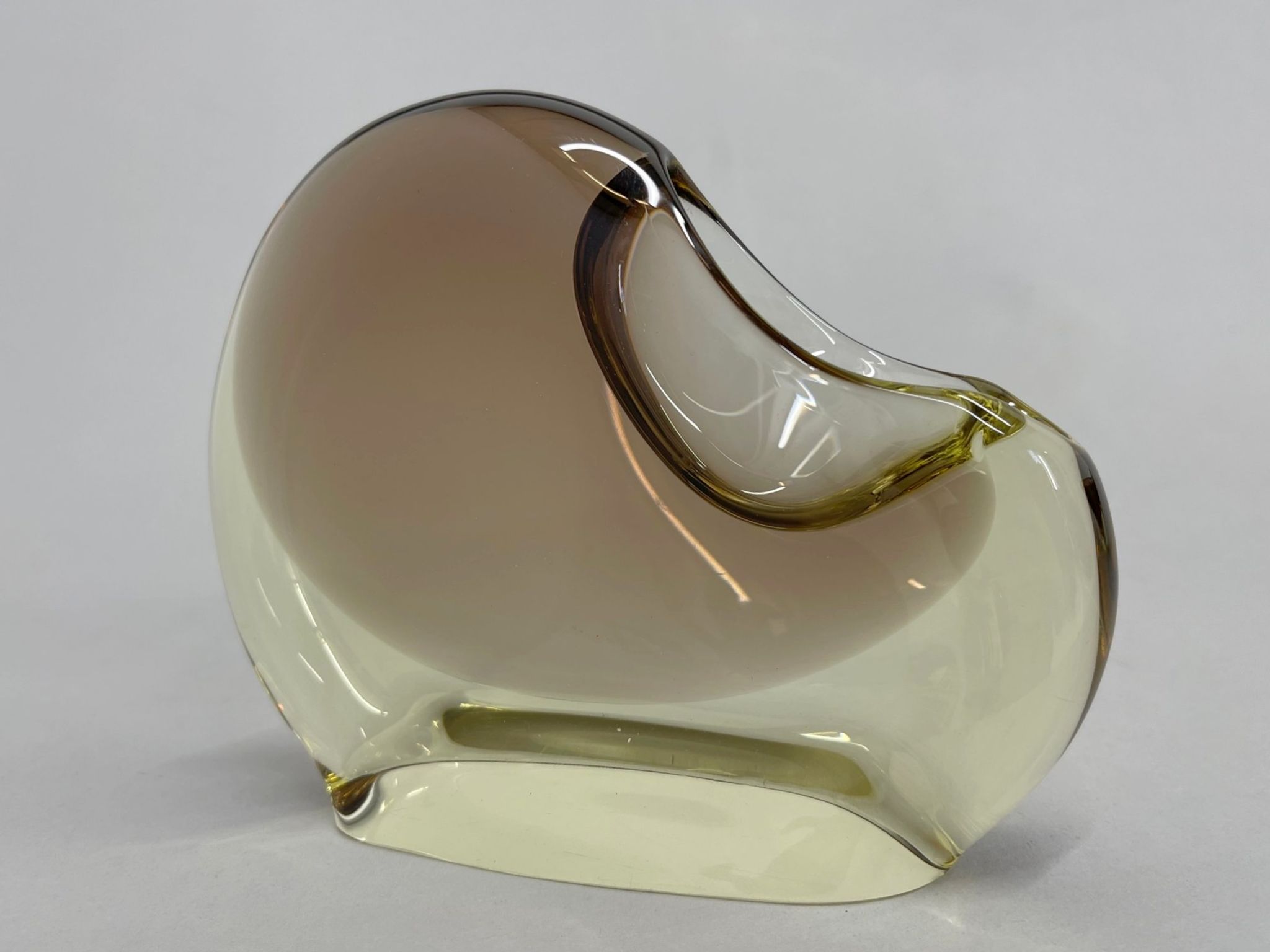 Set of Art Glass Bowl and Ashtray by designer Josef Cvrček, 1960's