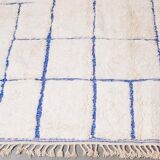 Handwoven traditional beni ourain wool rug size 1.5/2.5 m