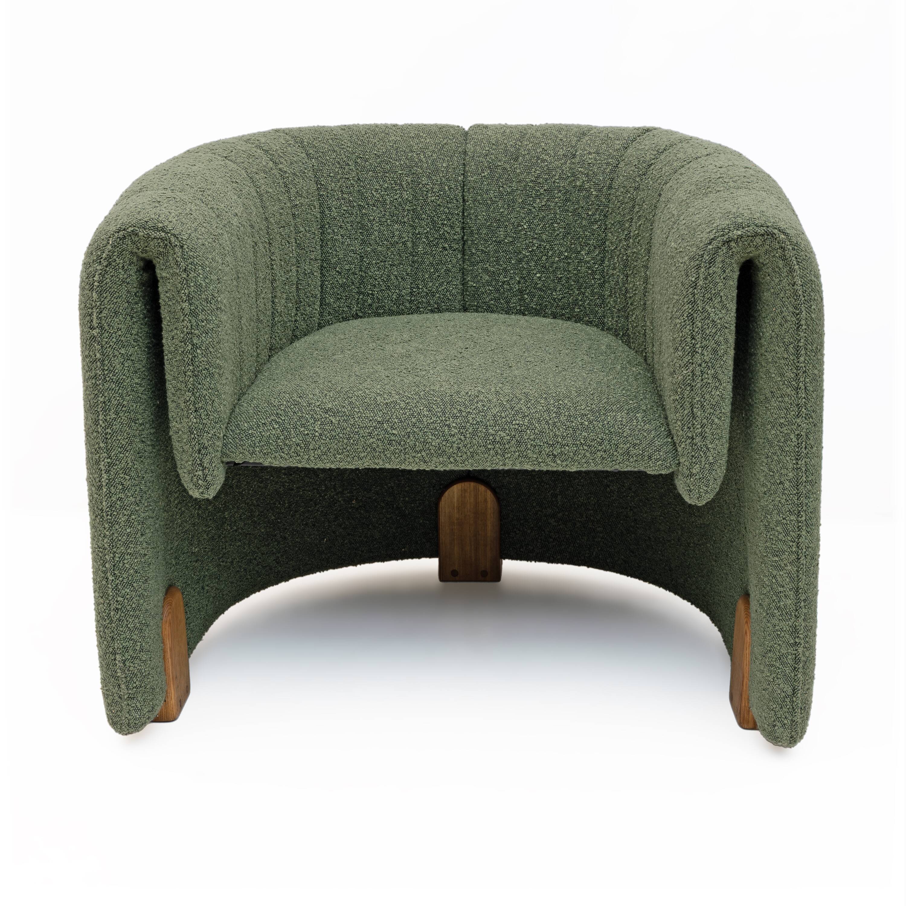 Pair of Italian Design Bouclè Armchairs