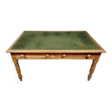 Napoleon III period center desk in light wood