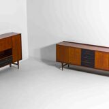 Minimalist sideboard in warm teak by Van Pelt, Belgium 1960s