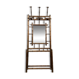 Coat rack with Chinese style bamboo umbrella stand circa 1880
