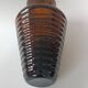 Vintage speckled amber blown glass conical vase