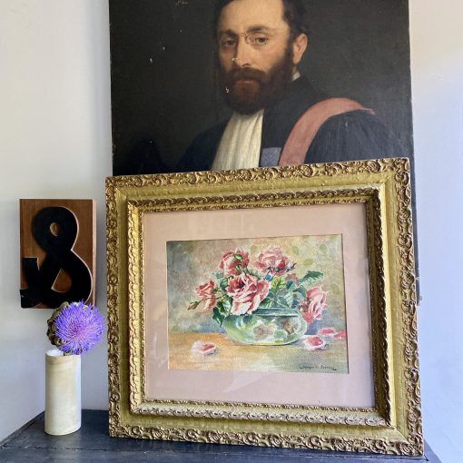 Watercolor bouquet of roses