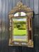 Brass and blackened wood mirror in Louis XVI style circa 1880.