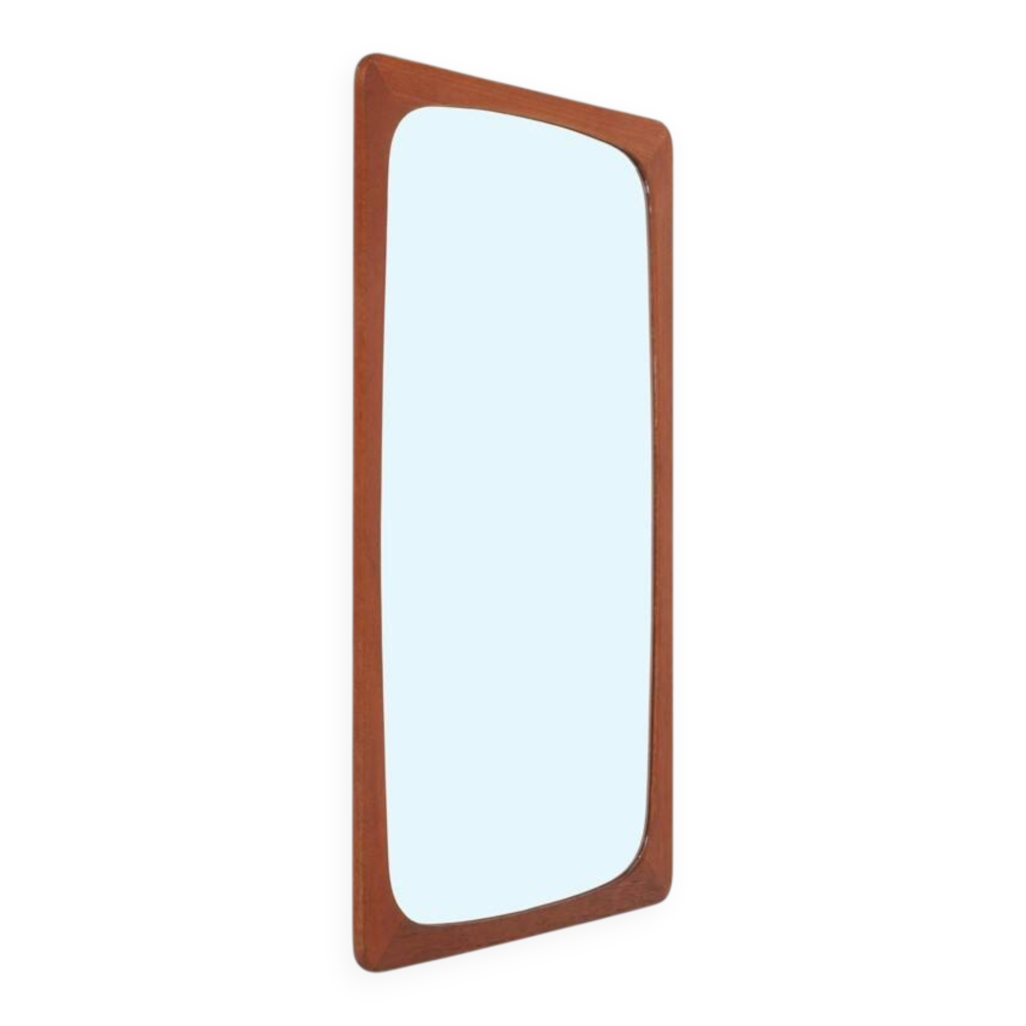 Fully restored mid-century teak mirror / Danish Modern design / 1960s