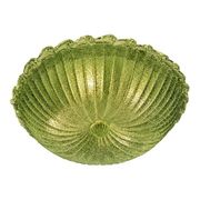 Green Murano Glass Italian Graniglia" Budino" Flush Mount in 70' Style