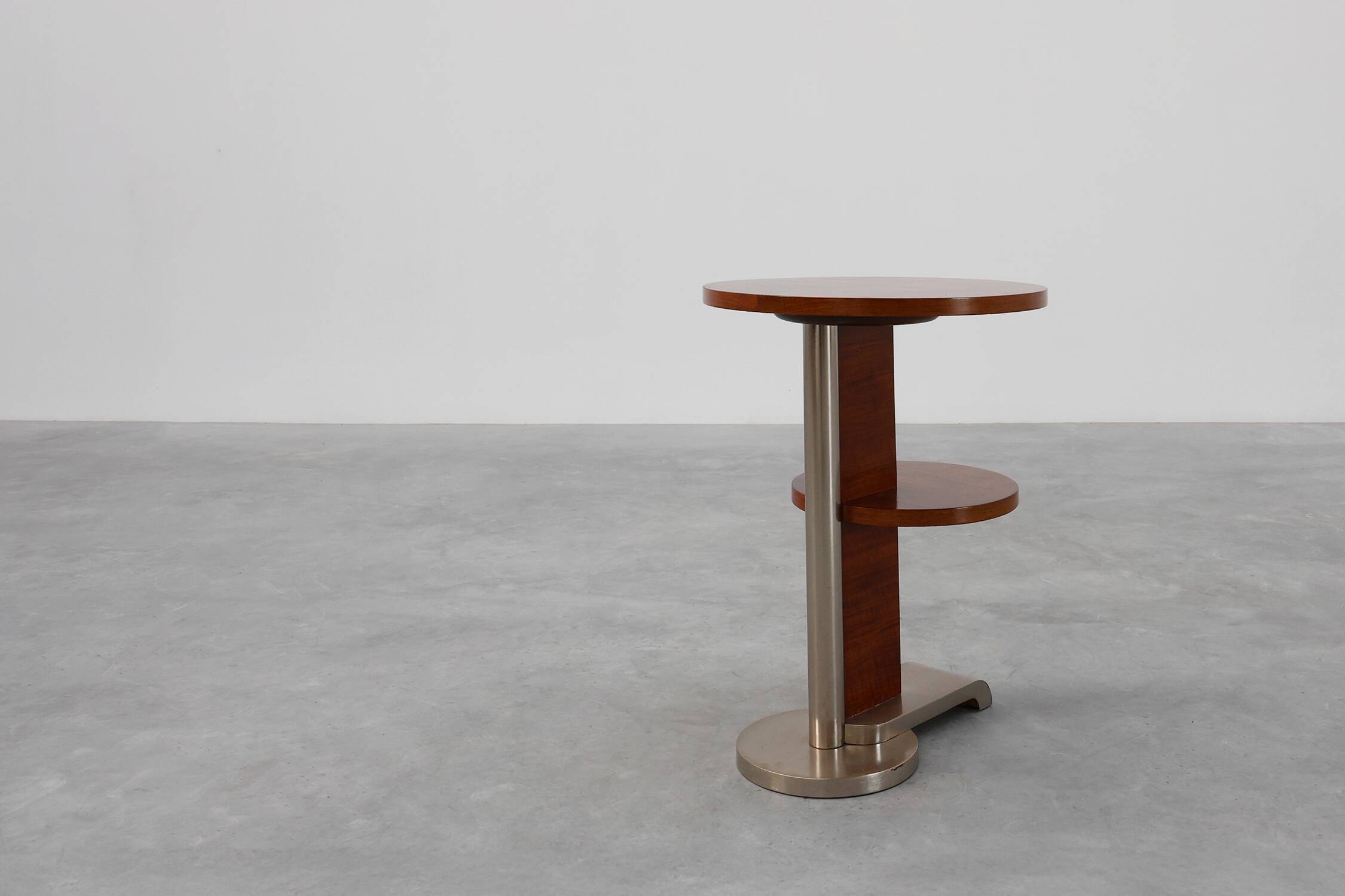 Table d'appoint moderniste Art déco à deux niveaux, France vers 1925