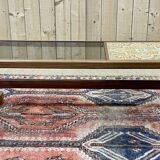 English teak coffee table with glass and tiled top - 1970s work