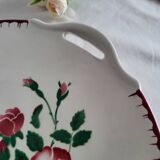 Sarreguemines earthenware cake plate, Épernay pattern