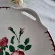 Sarreguemines earthenware cake plate, Épernay pattern