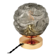 Vintage table lamp in electrified chiseled glass to nine