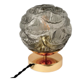 Vintage table lamp in electrified chiseled glass to nine