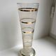 Serrated vase with gilded edging 60s