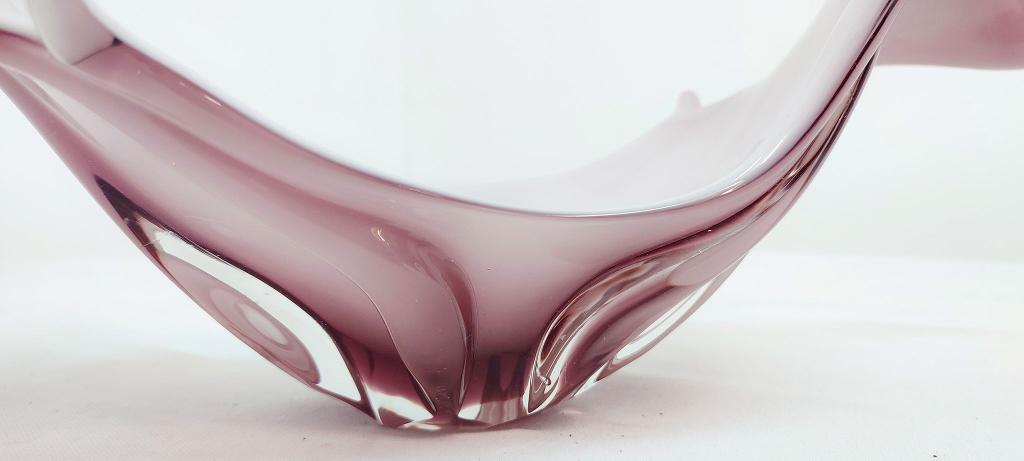 Centre de table en verre de Murano, Italie, années 1980.