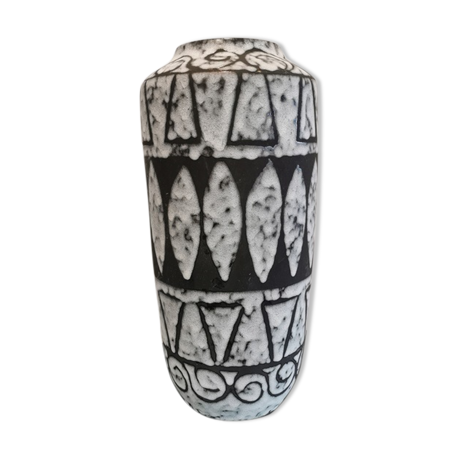 Vase Scheurich West Germany noir et blanc