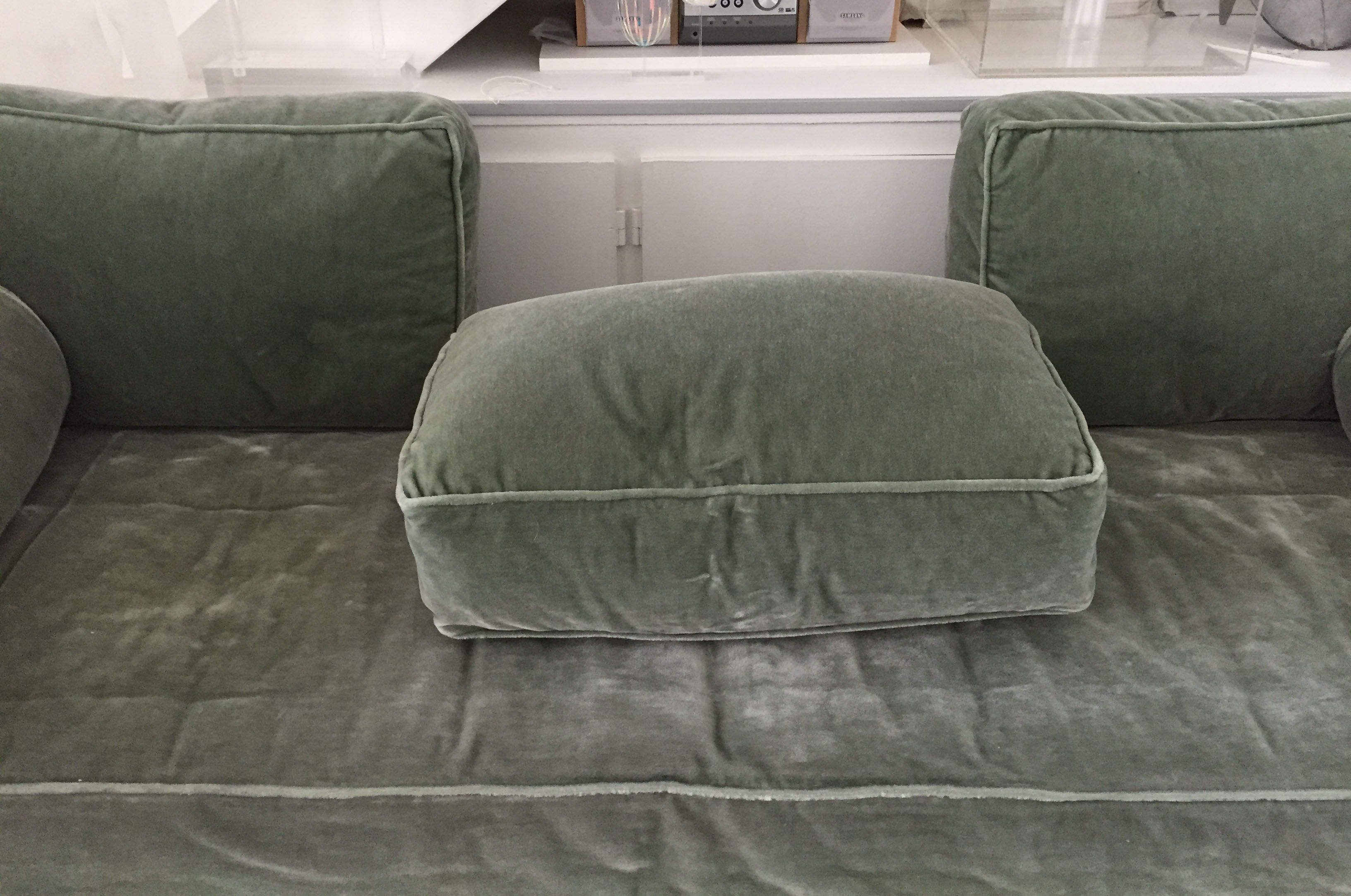 Antique velvet sofa