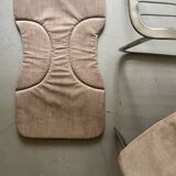 Cidue chair in chrome and short velvet, Willy Rizzo design 1970