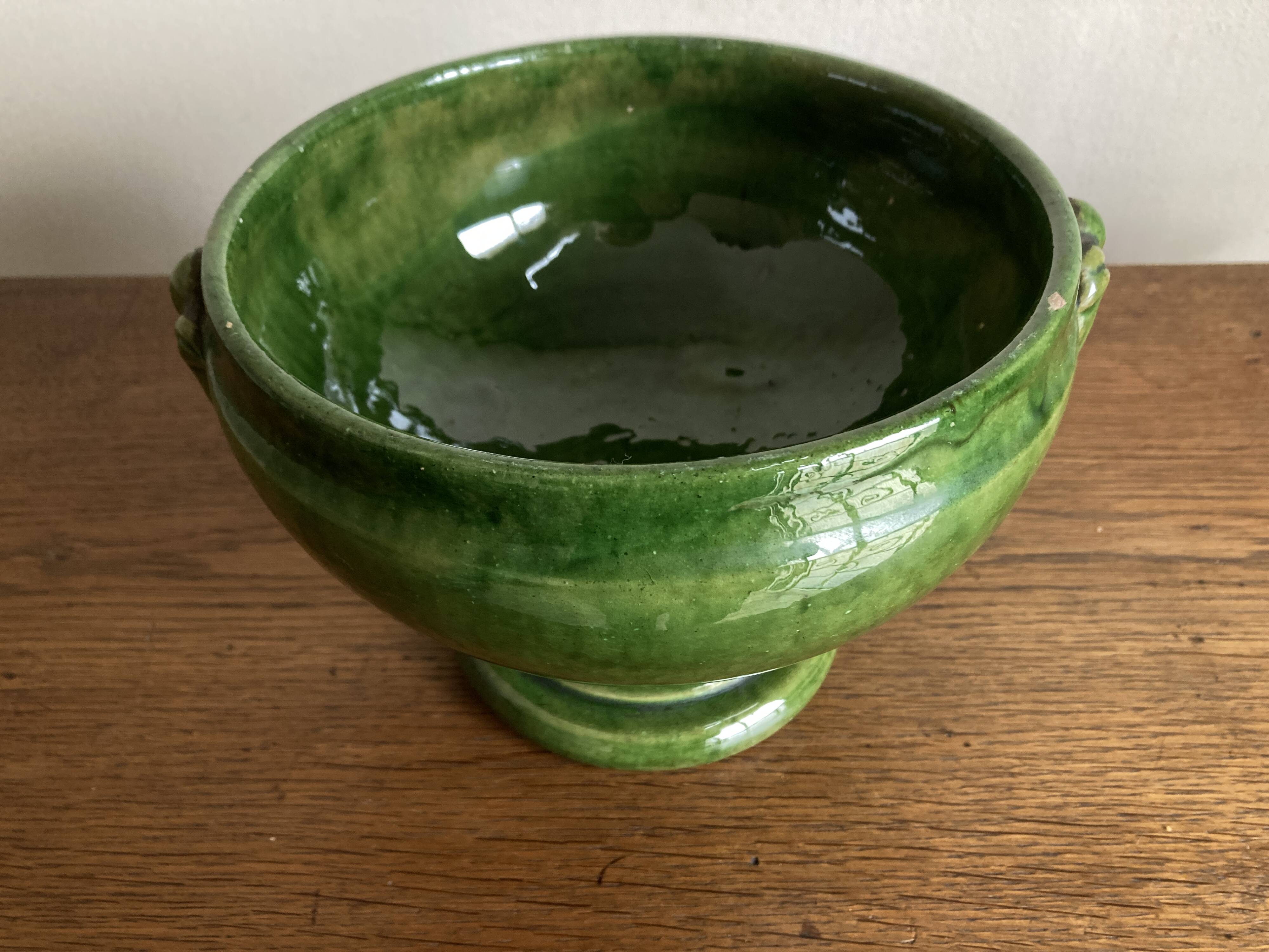 Neo-classical glazed earthenware cup from Biot 1960