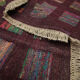 New indian kilim rug handwoven wool flat-woven burgundy area rug- 124x185cm
