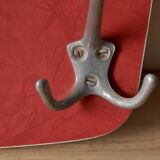 Vintage coat rack in red Formica - triple hook