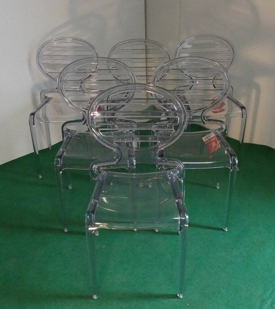 Set of 6 Cocca Chairs by L. Battaglia for Scab, 2014