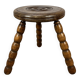 Tabouret tripode brutaliste dans le goût de Dudouyt