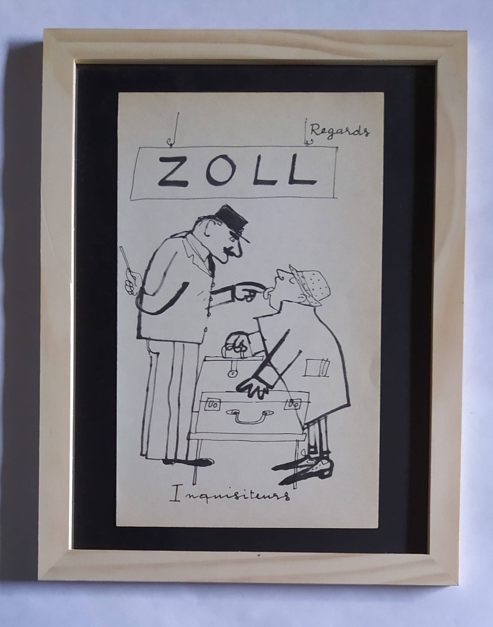 Illustration by Daninos from 1962 "inquisitive looks..."