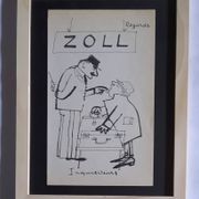 Illustration by Daninos from 1962 "inquisitive looks..."