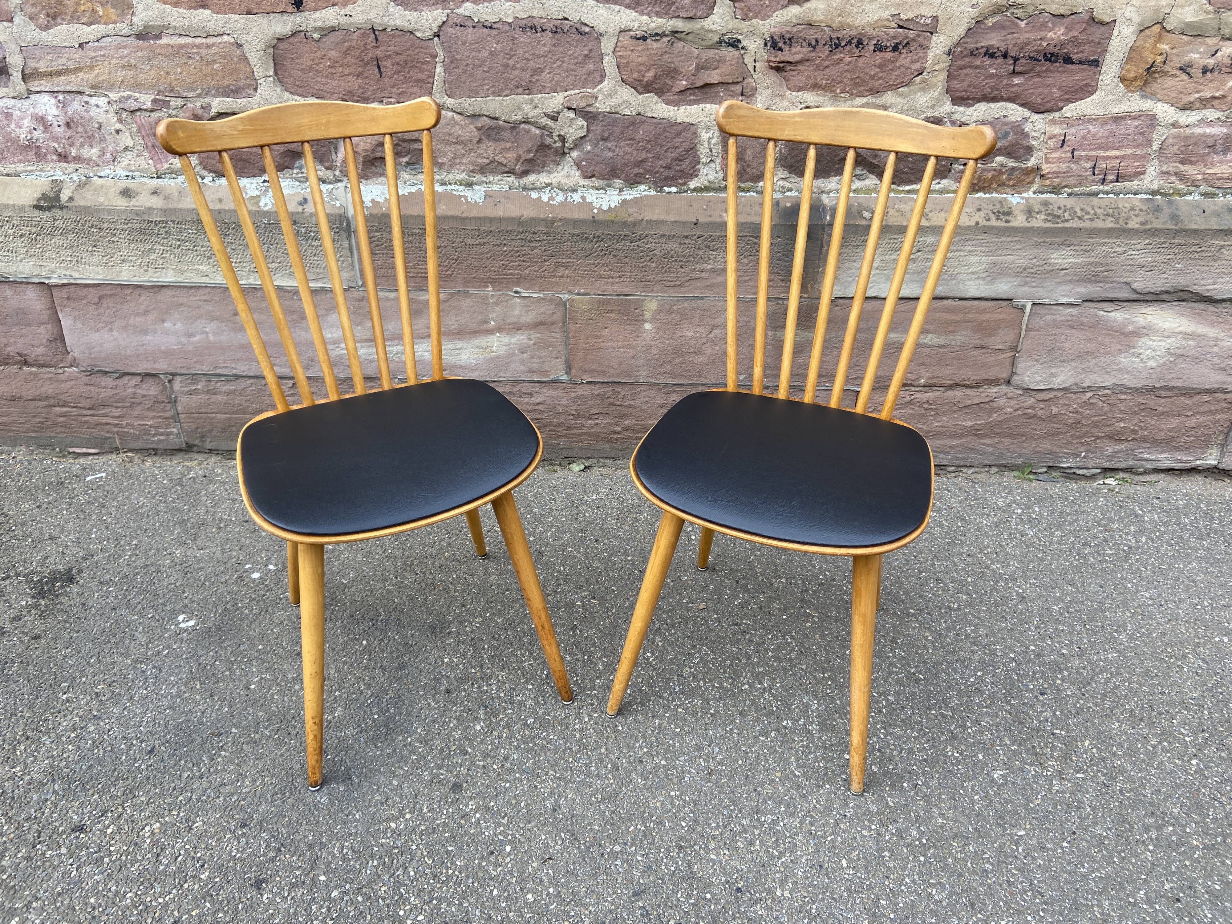 Pair of scandinavian chairs 60s
