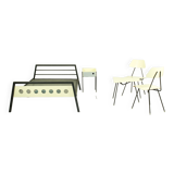 Rob Parry and Emile Truijen Bed, Chair and Nightstand for Dico series "Kamer 56", 1950s