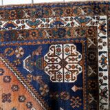 Antique Shiraz Gashkai handmade rug 155 x 207 cm 1920s