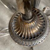 Neo-classical chandelier silver metal